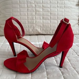 Red Ruffle Heels